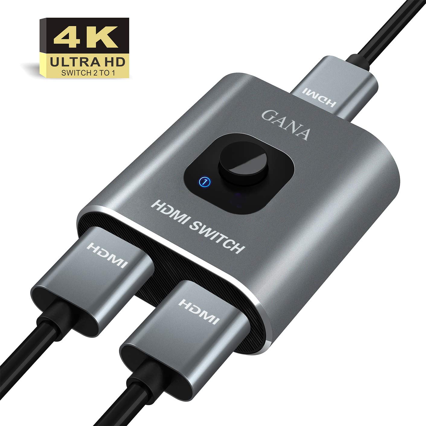 HDMI Switch 4k HDMI Splitter-GANA Aluminum Bidirectional HDMI Switcher – GANA